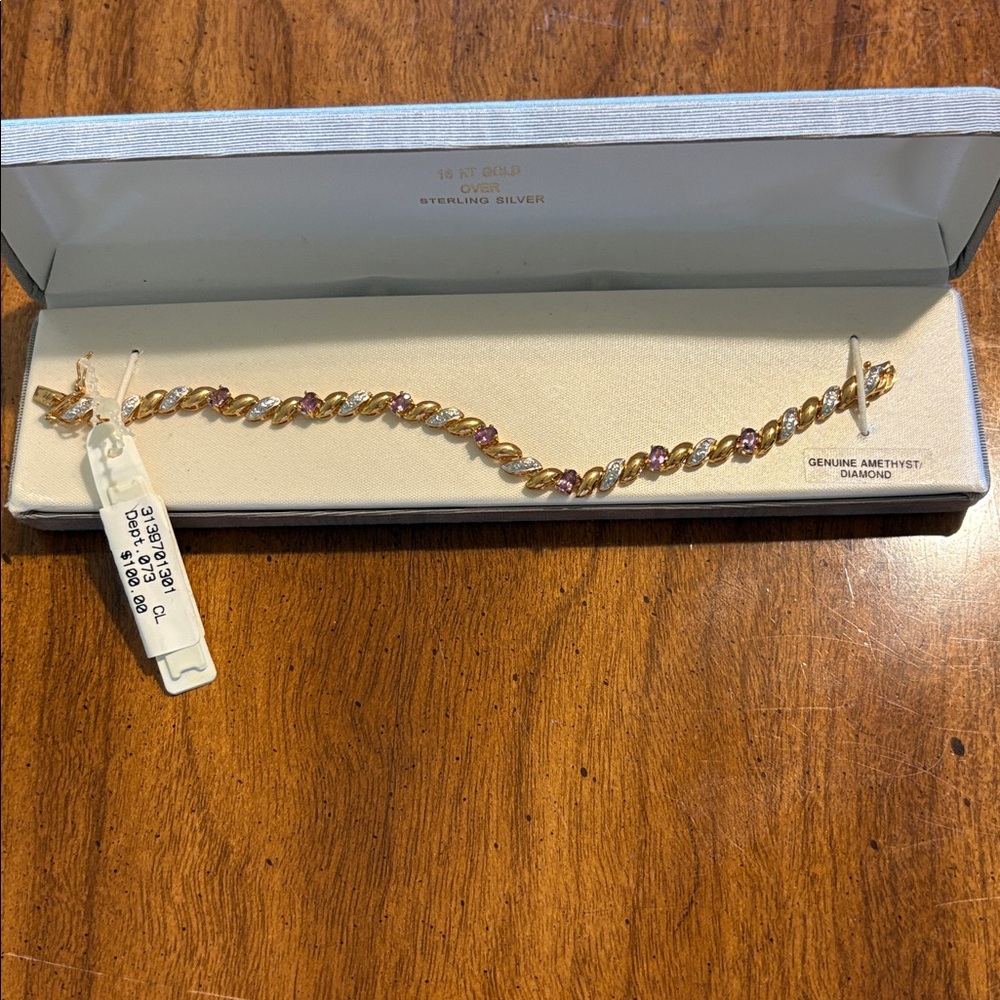 18 KT Gold over Sterling Silver Women’s Bracelet NWT